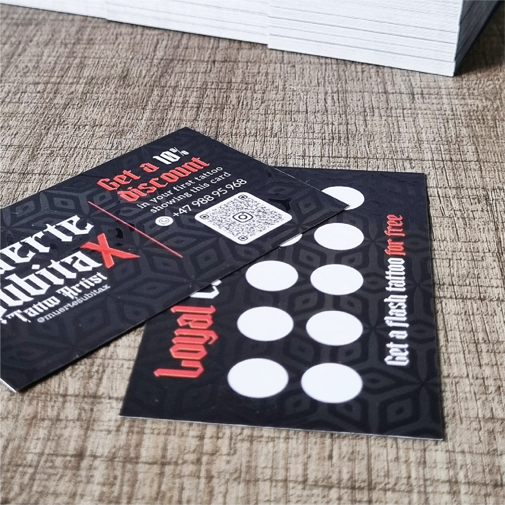 1.000 Tarjetas de Presentación Mate y Parcial UV